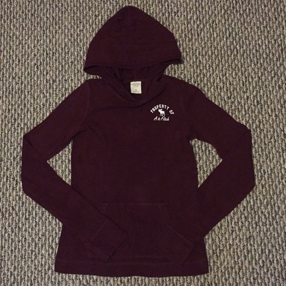 Abercrombie & Fitch Burgundy Long Sleeve Pullover! Y2K